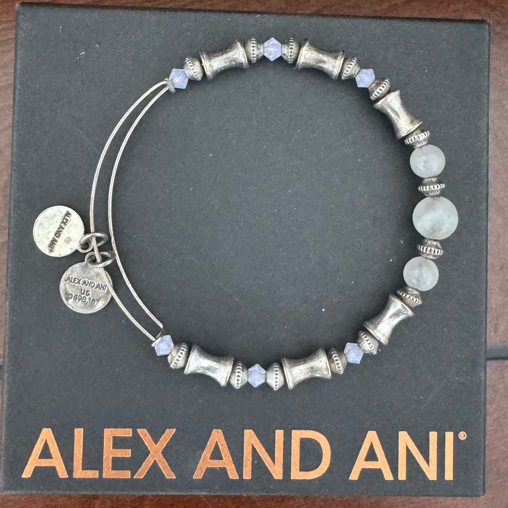 Alex and Ani Silver Beaded Bracelet